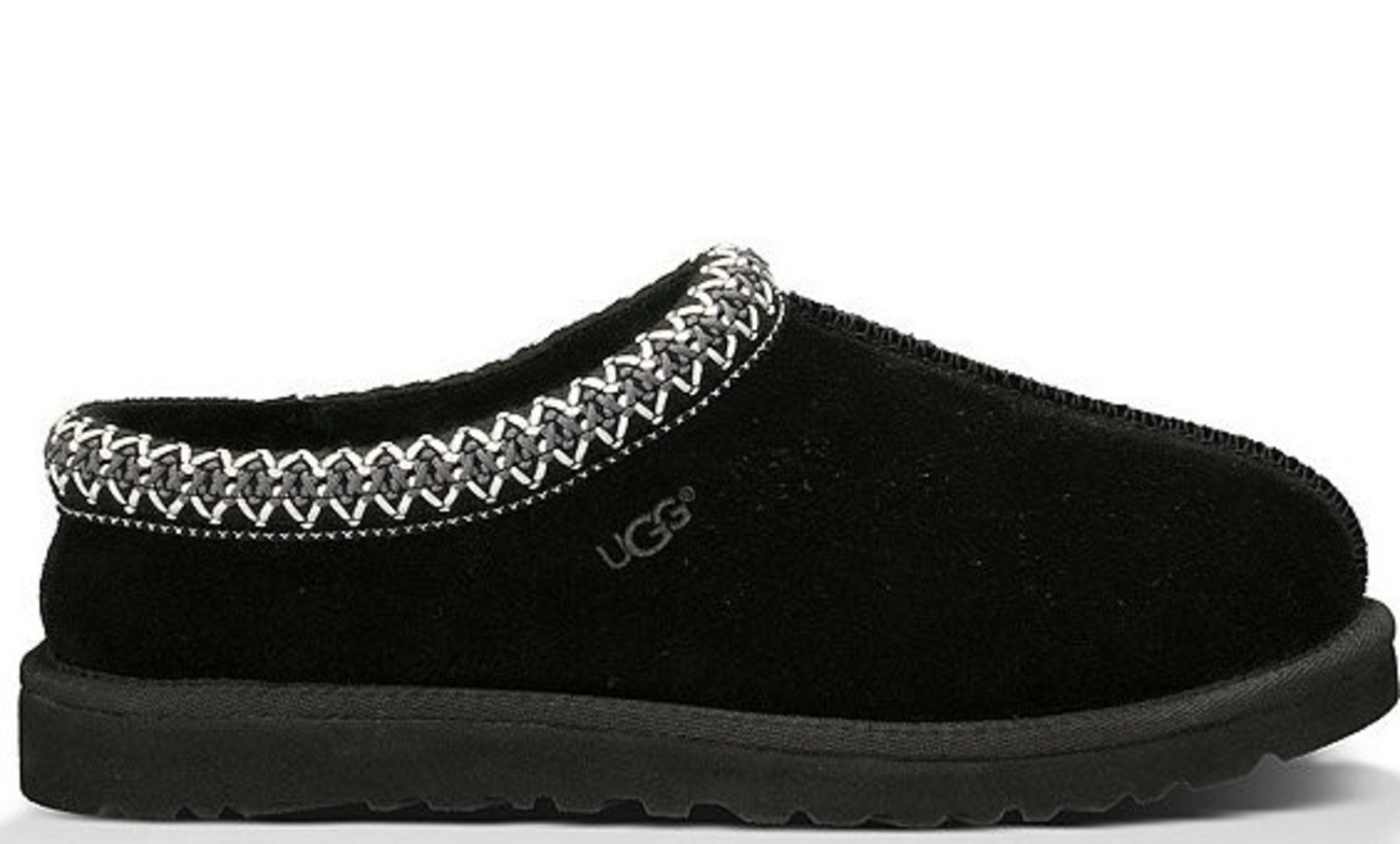 UGG Women's Tasman Black Suede Slipper - Continental Shoes