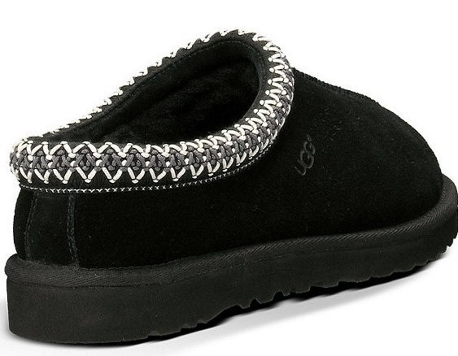 UGG Women's Tasman Black Suede Slipper - Continental Shoes