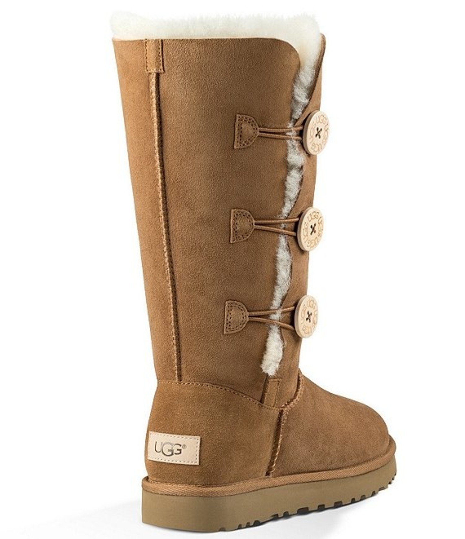 UGG Bailey Button Triplet II Chestnut - Continental Shoes