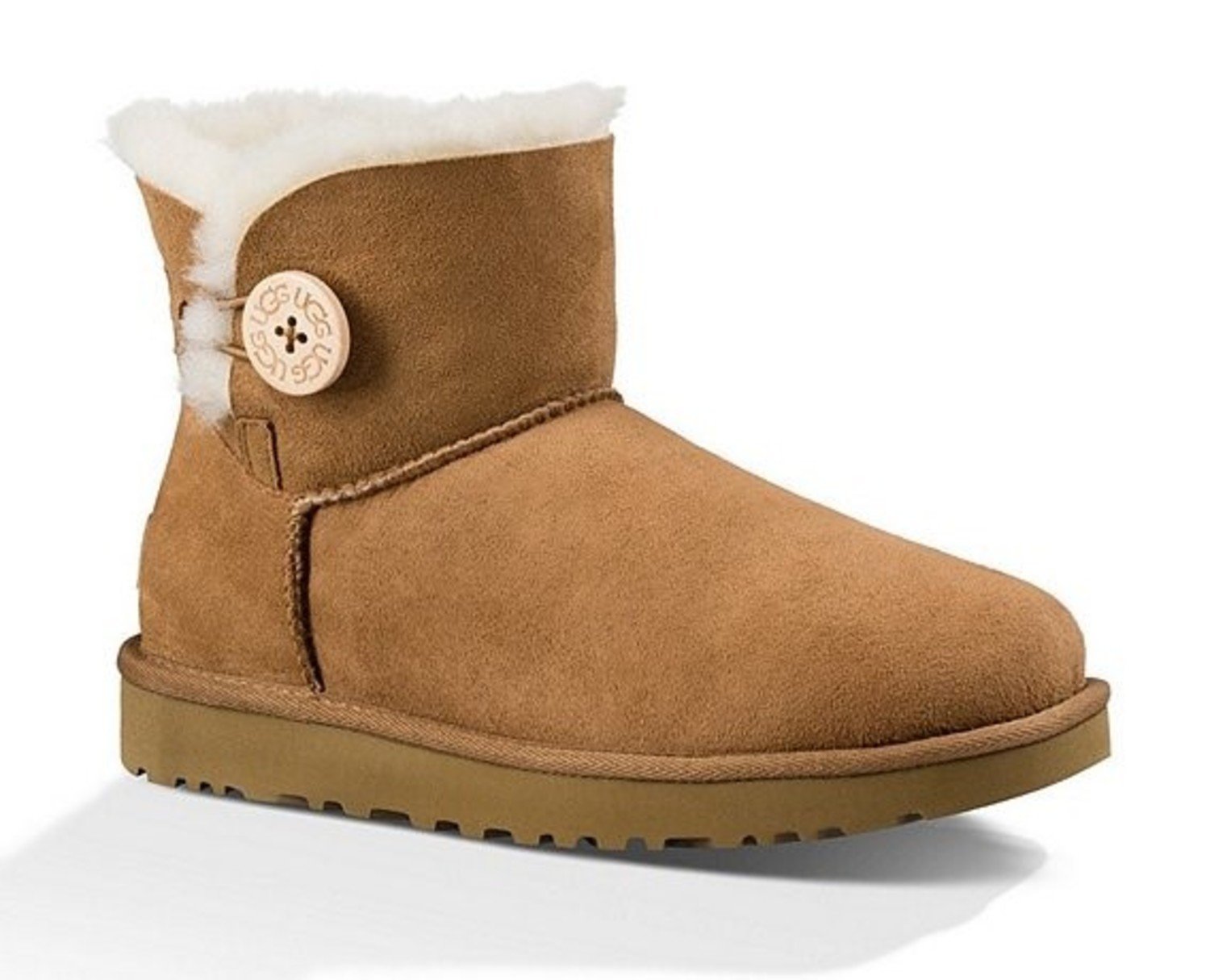 UGG Bailey Suede Button II Boots, Chestnut, 8