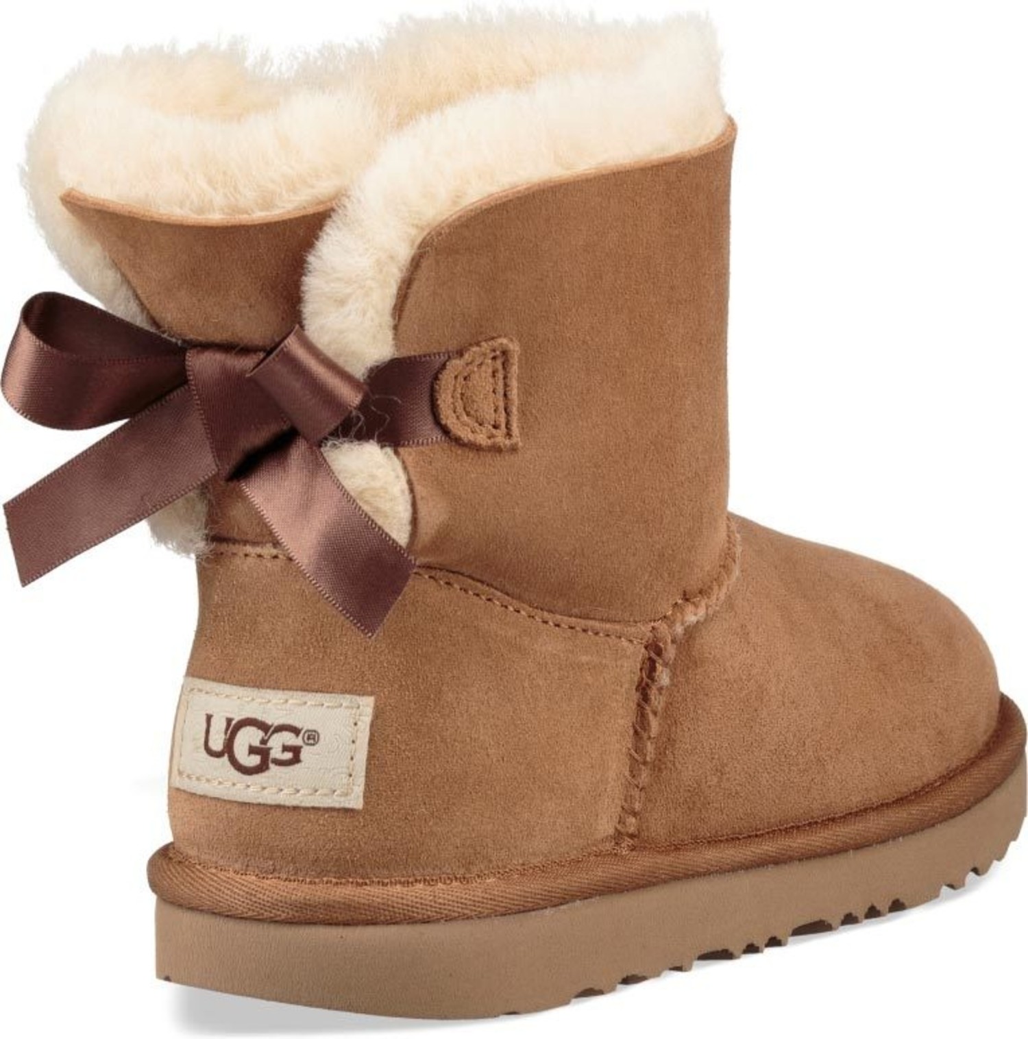 UGG Toddler Girl's Mini Bailey Bow II Chestnut Boot - Continental Shoes