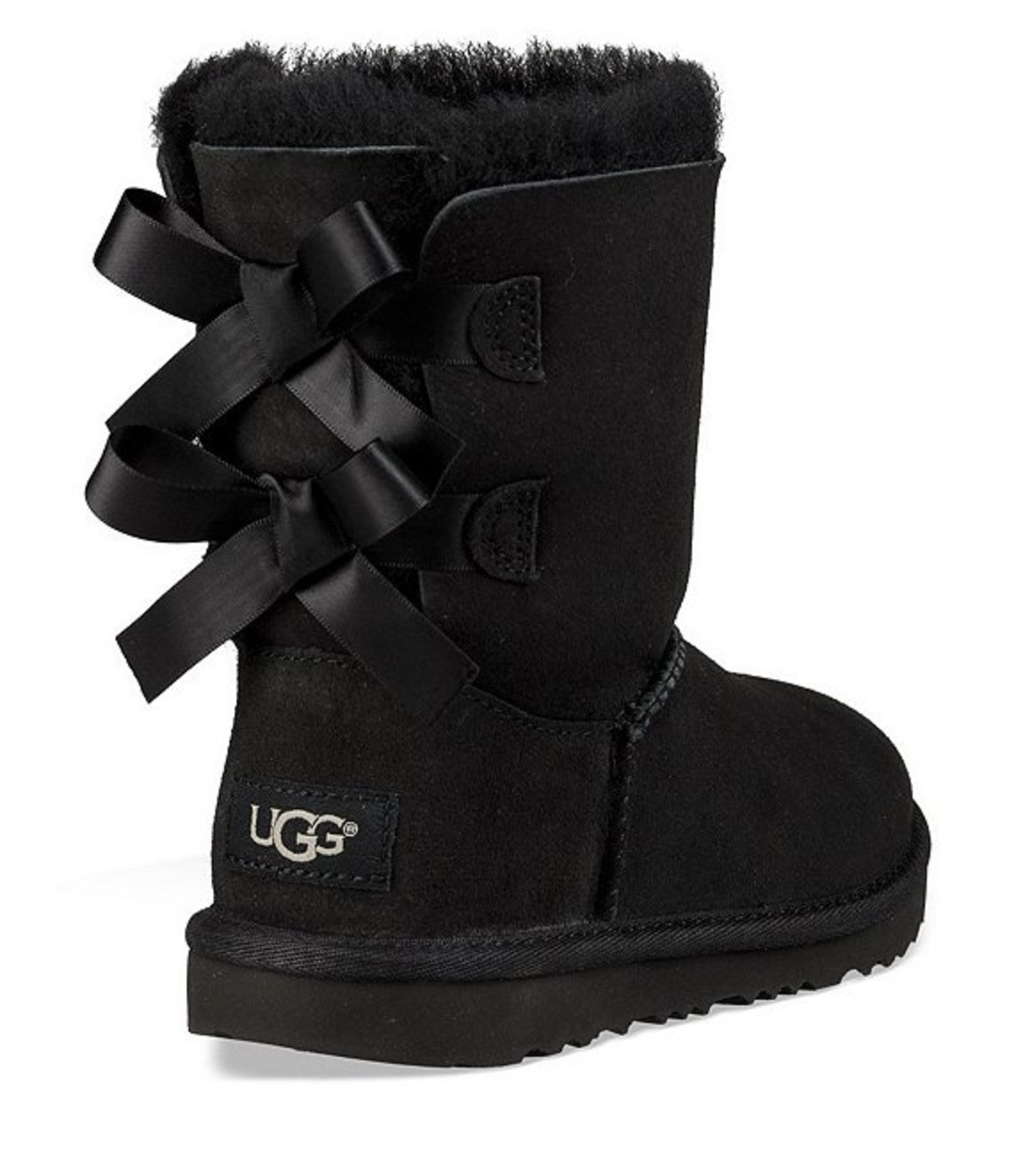 UGG Girl's Bailey Bow II Black - Continental Shoes