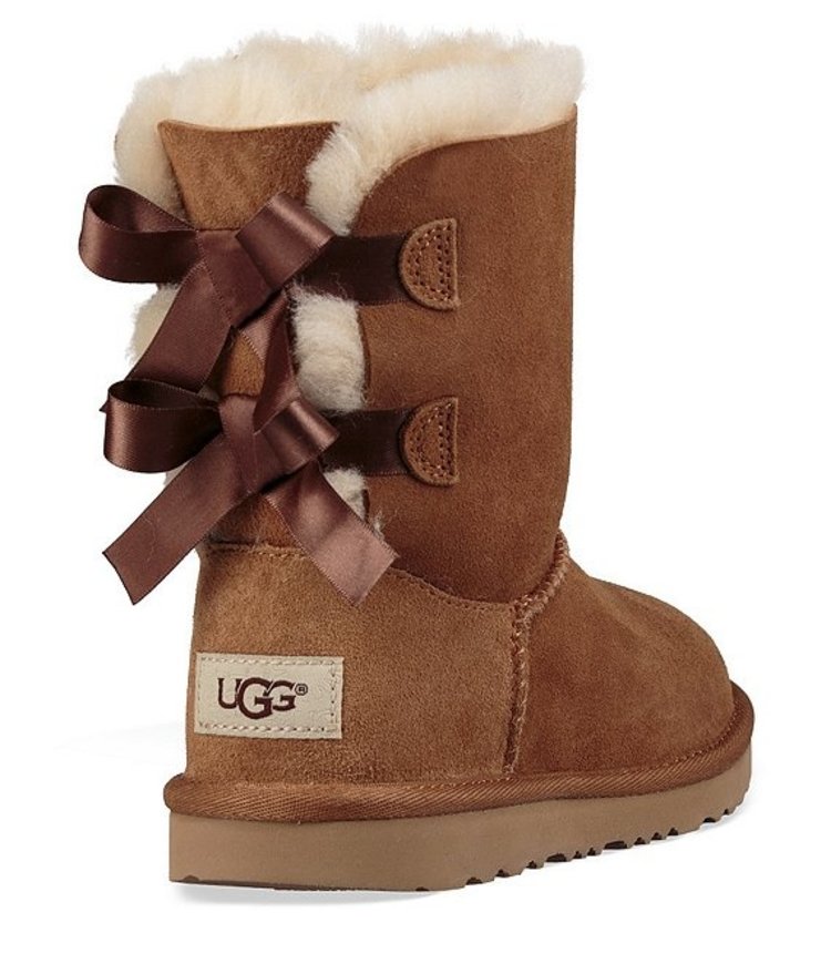 UGG Girl's Bailey Bow II Chestnut Continental Shoes