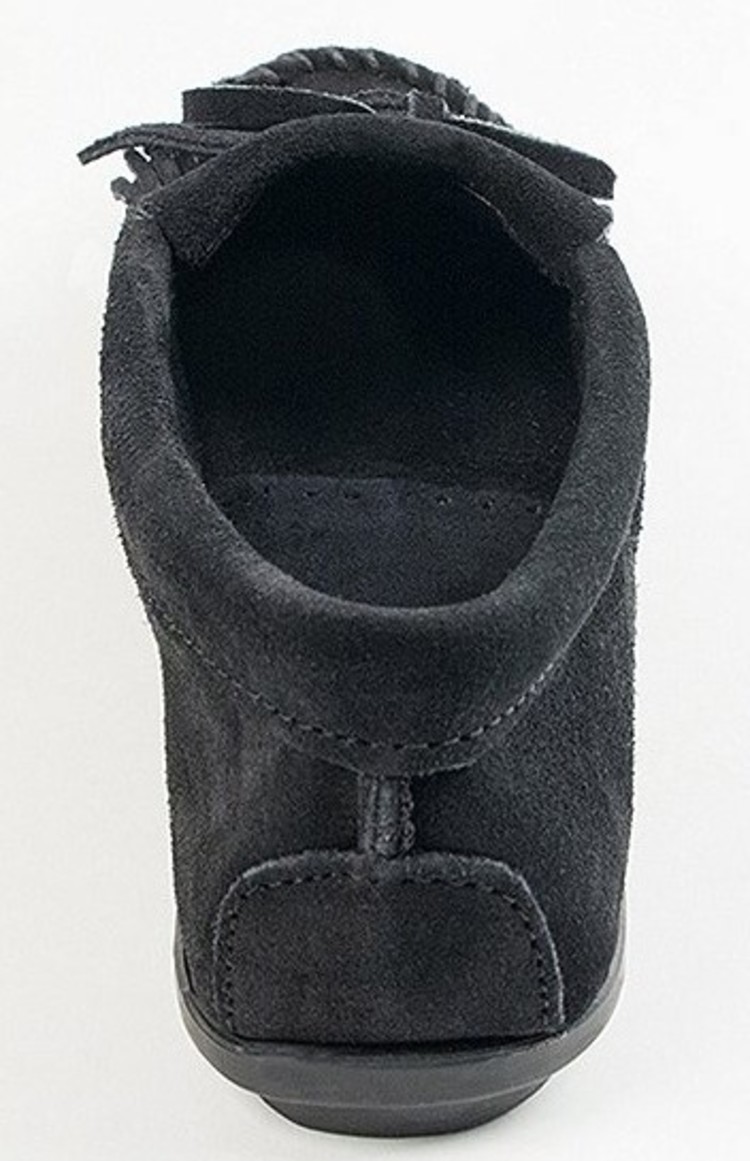 Minnetonka Minnetonka Women's Kilty Suede Moccasins Black