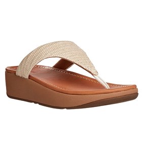 Fitflop Fitflop Women's Imogen Basket Weave Toe Thong  Stone