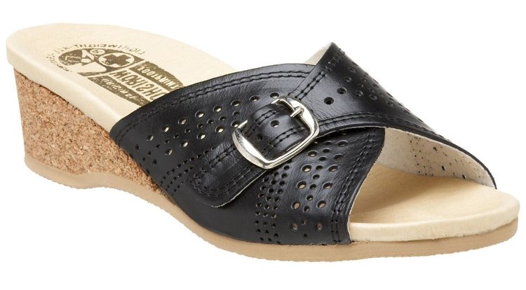 Worishofer Worishofer Women's 251 Black Cork Slide