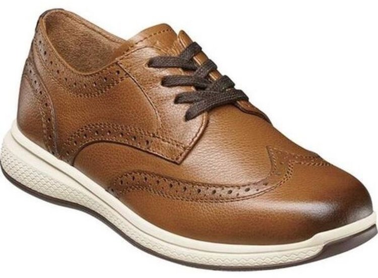 Florsheim Florsheim Boy's  Great Lakes Wingtip Lace Up Oxford Cognac