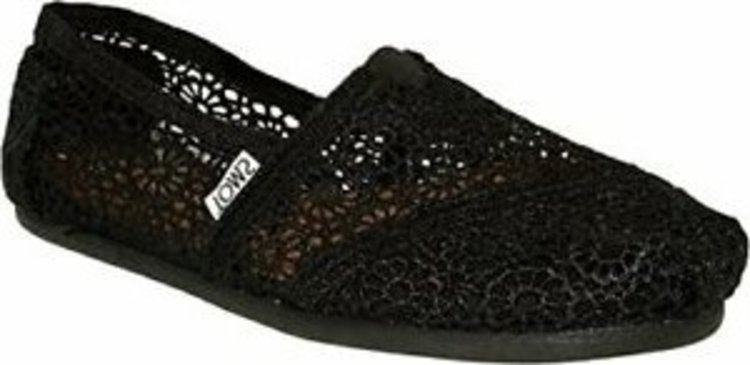 Toms Toms Women's Alpargata Black Moroccan Crochet