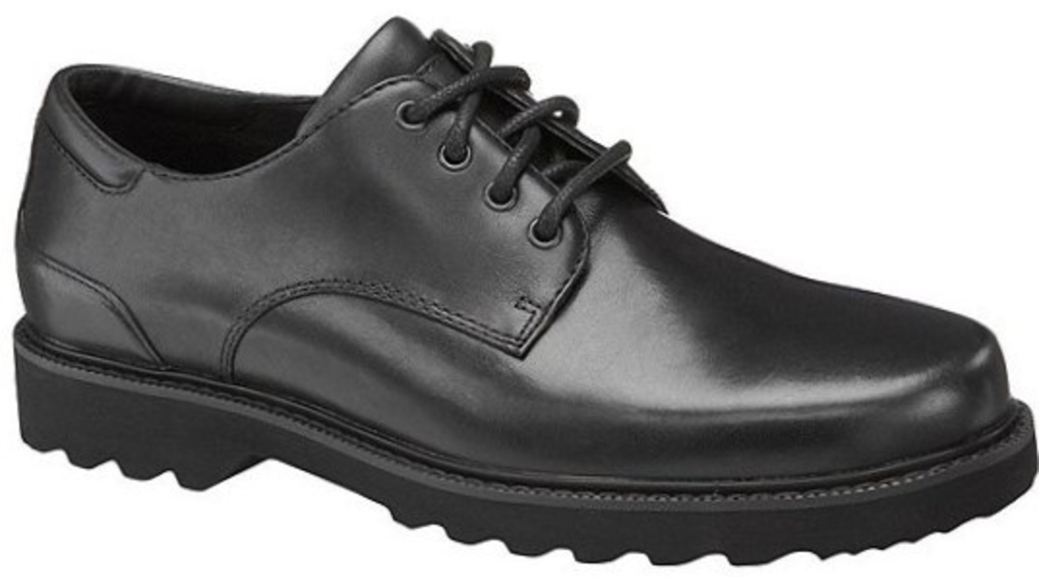Rockport Northfield Leather – Scarpe Derby Stringate Uomo In Pelle Impermeabile, Nero, 44.5 EU