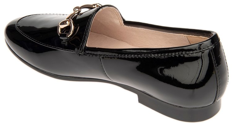 Venettini Venettini Girl's 55-Rian Moccasins Black Patent Leather