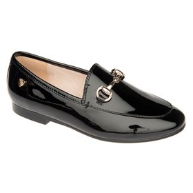 Venettini Venettini Girl's 55-Rian Moccasins Black Patent Leather