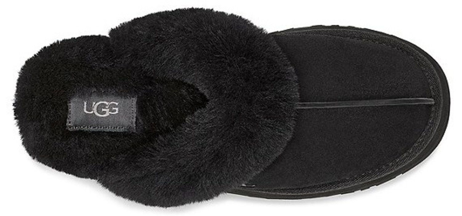 UGG Women's Disquette Black Slipper - Continental Shoes