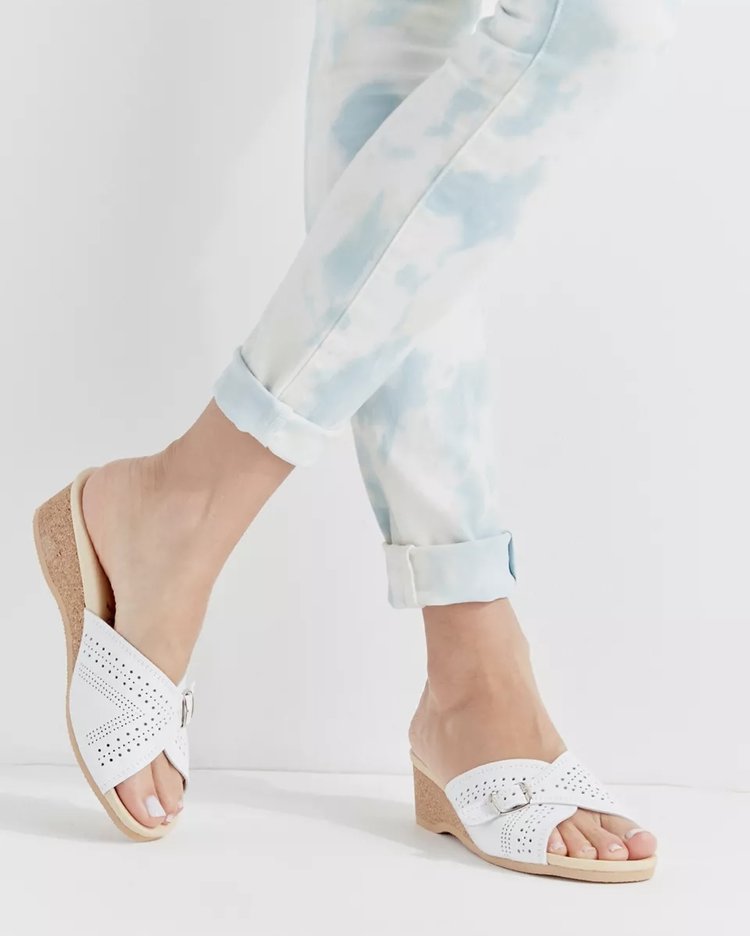 Worishofer Worishofer Women's 251 White Cork Slide