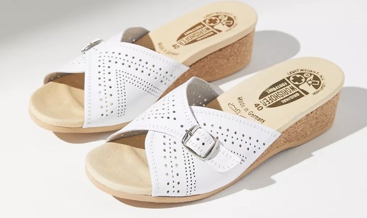 Worishofer Worishofer Women's 251 White Cork Slide