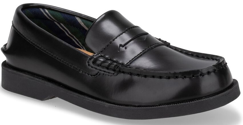 Sperry Colton PlushWave Black Leather Loafer - Continental Shoes