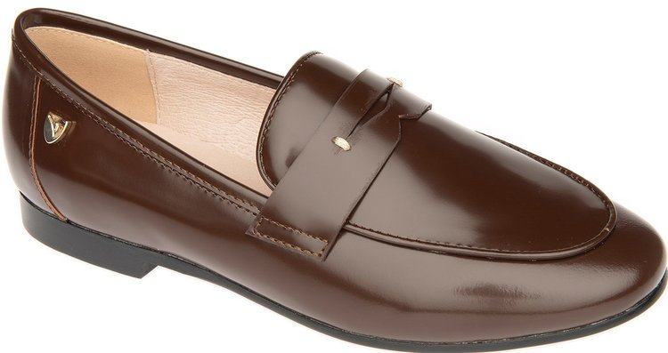 Venettini Venettini Girl's 55-Legend Moccasins Brown Oil Leather