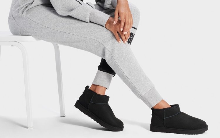 UGG UGG Women's Classic Ultra Mini Black  Boot