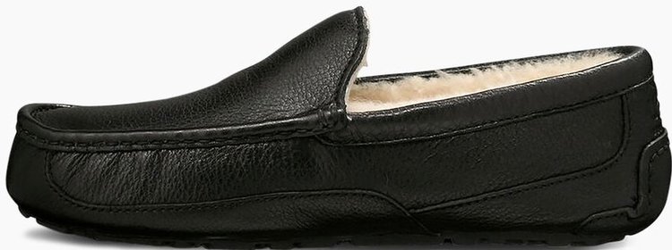 UGG UGG Men's Ascot Leather Black Slipper