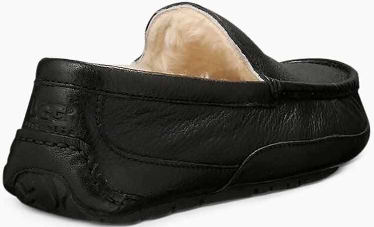 UGG UGG Men's Ascot Leather Black Slipper