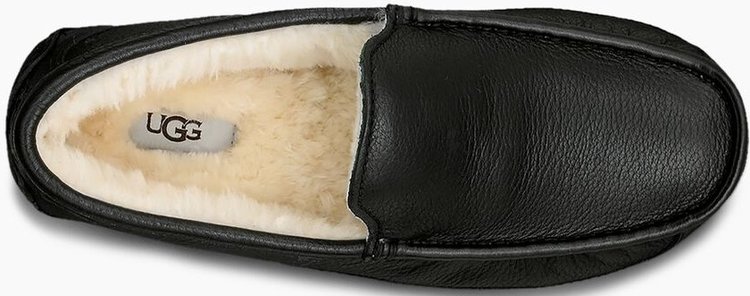 UGG UGG Men's Ascot Leather Black Slipper
