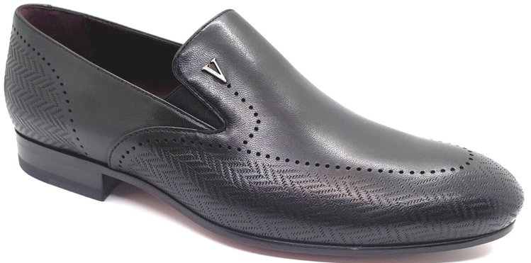 Valentino Valentino Men's 17356 Black Dress Slip-On