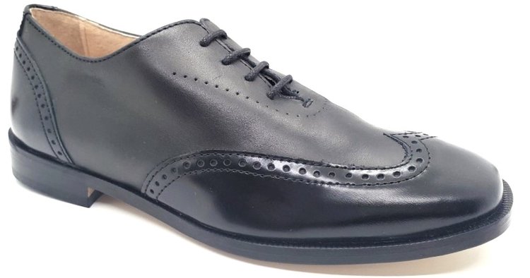 La Nuova California La Nuova California 4240 Boy's Black Wingtip Dress Shoe
