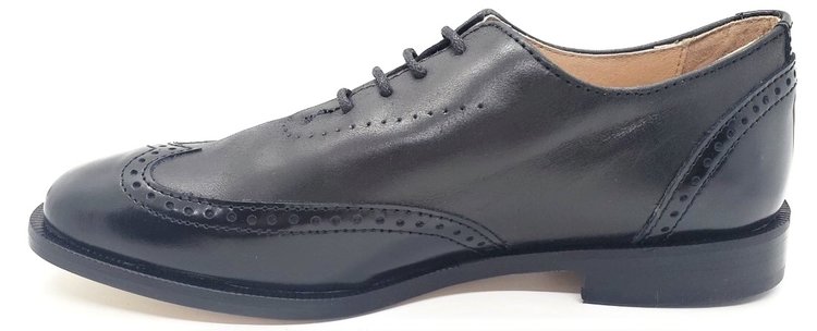 La Nuova California La Nuova California 4240 Boy's Black Wingtip Dress Shoe