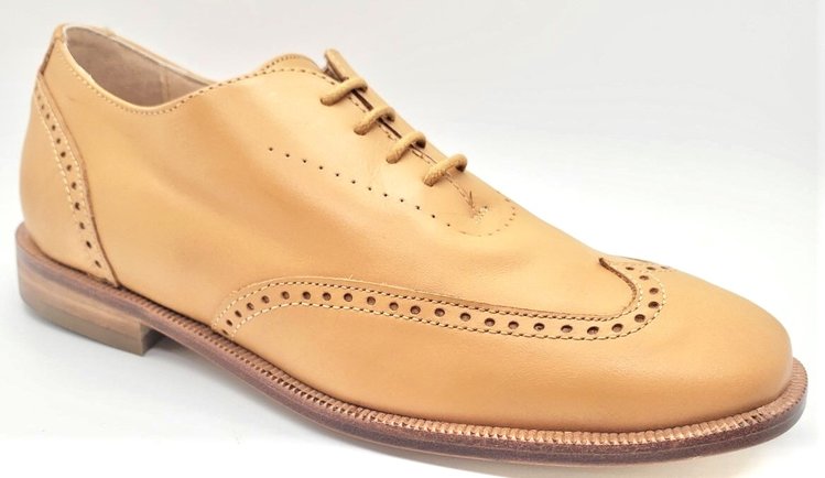 La Nuova California La Nuova California 4240 Boy's Cognac Wingtip Dress Shoe