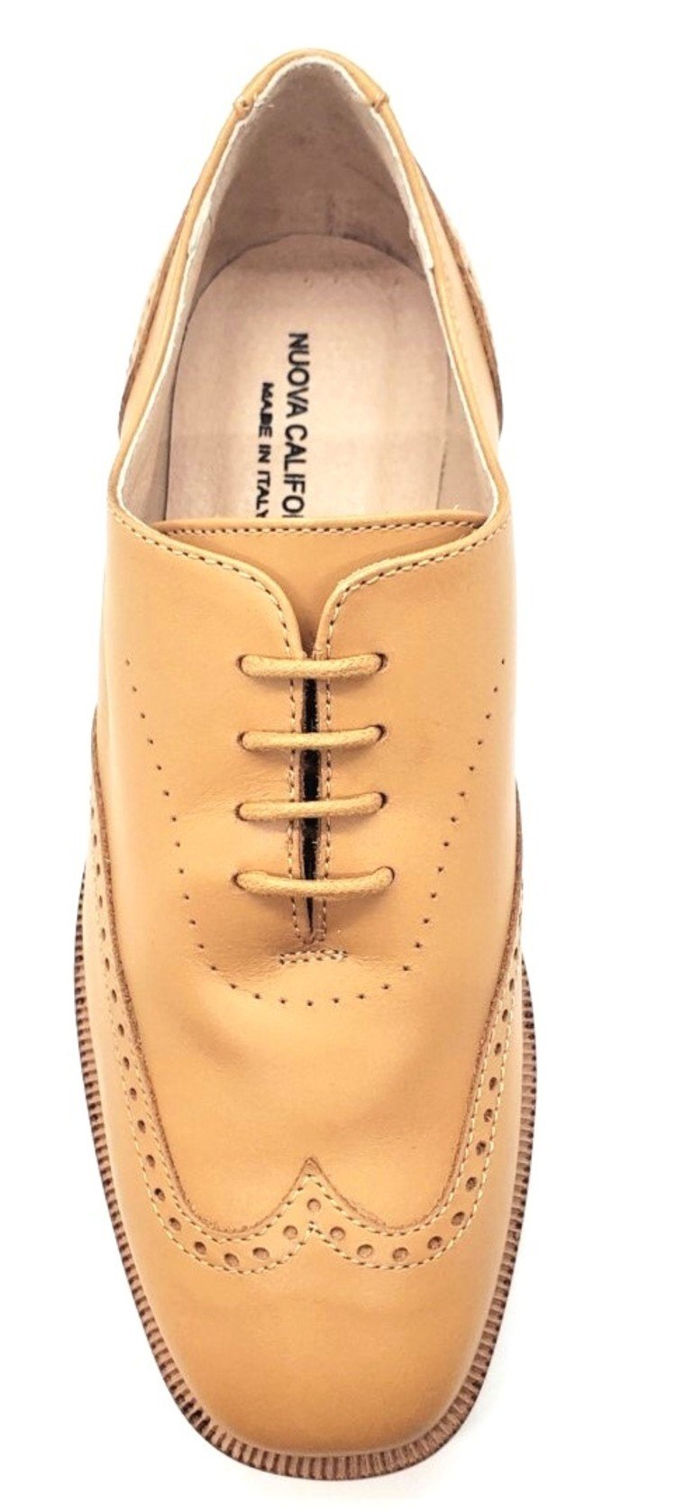 La Nuova California La Nuova California 4240 Boy's Cognac Wingtip Dress Shoe
