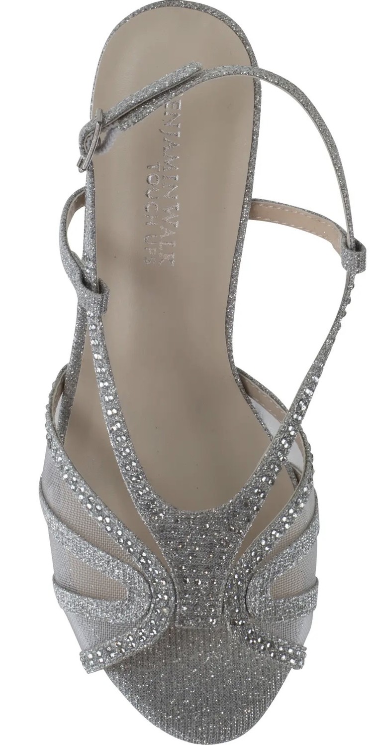 Benjamin Walk Touch Ups Women’s Clara Silver Strappy Sandal