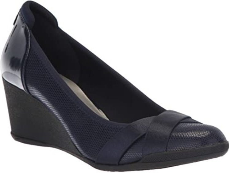 Anne Klein Anne Klein Women's Timeout 2 Navy Wedge Heel