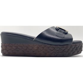 Repo Repo Women's 16108 Black Platform Slide
