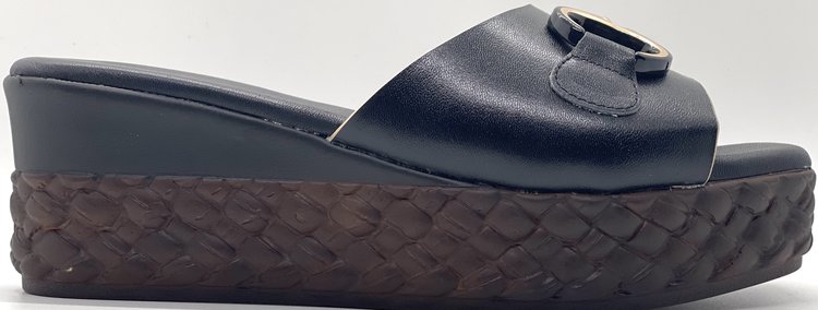 Repo Repo Women's 16108 Black Platform Slide