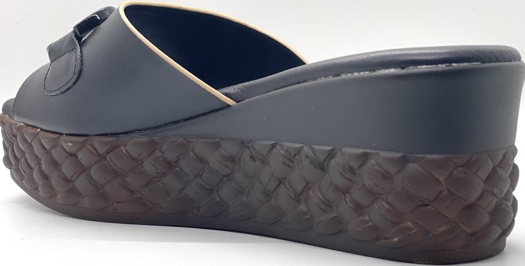 Repo Repo Women's 16108 Black Platform Slide