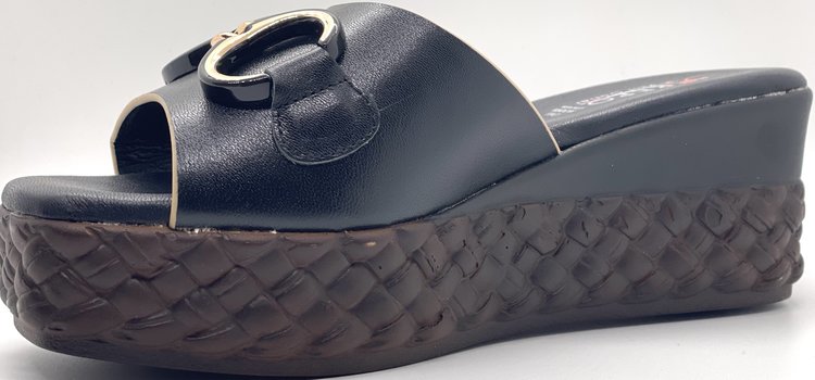 Repo Repo Women's 16108 Black Platform Slide