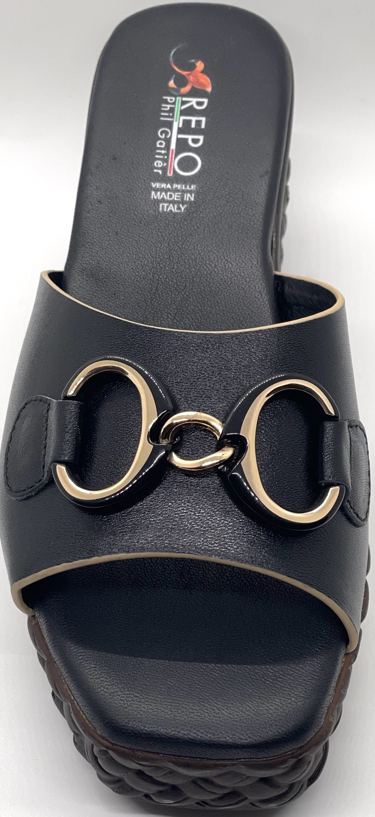 Repo Repo Women's 16108 Black Platform Slide