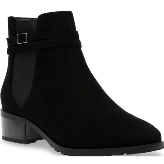 Anne klein black suede clearance booties