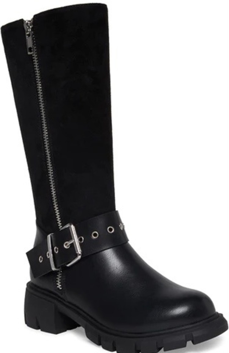 Steve Madden Steve Madden Girl's J-Holly Black Tall Boot
