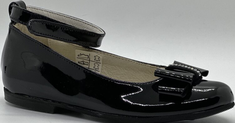 La Nuova California La Nuova California CN501 Girl’s Black Patent Dress Shoe