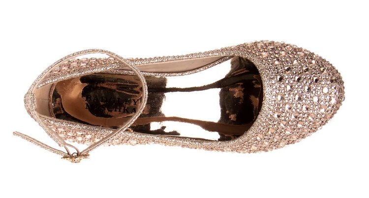 Badgley Mischka Badgley Mischka Girl’s Glitter Pump Rose Gold