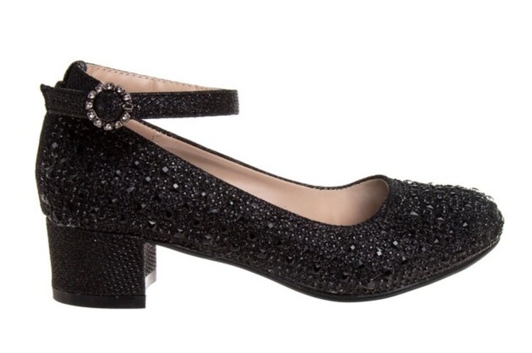 Badgley Mischka Badgley Mischka Girl’s Glitter Pump Black