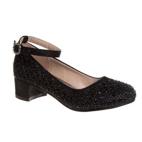 Badgley Mischka Badgley Mischka Girl’s Glitter Pump Black