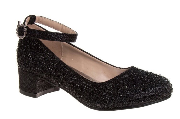 Badgley Mischka Badgley Mischka Girl’s Glitter Pump Black