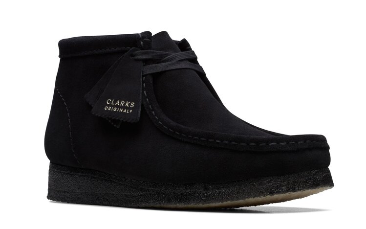 Clarks Clarks Men Wallabee Boot Black Suede