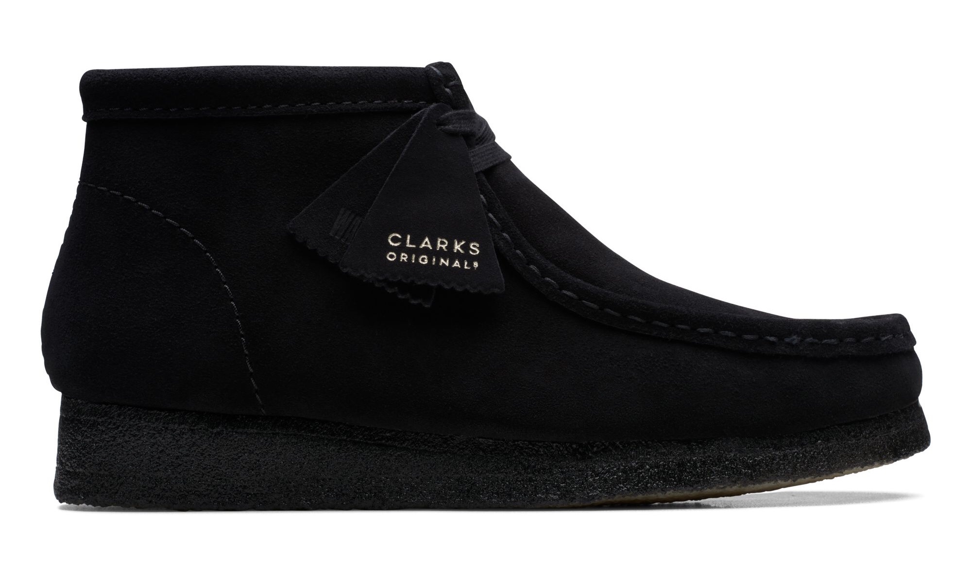 Clarks Originals Wallabee Leather Boots - Black