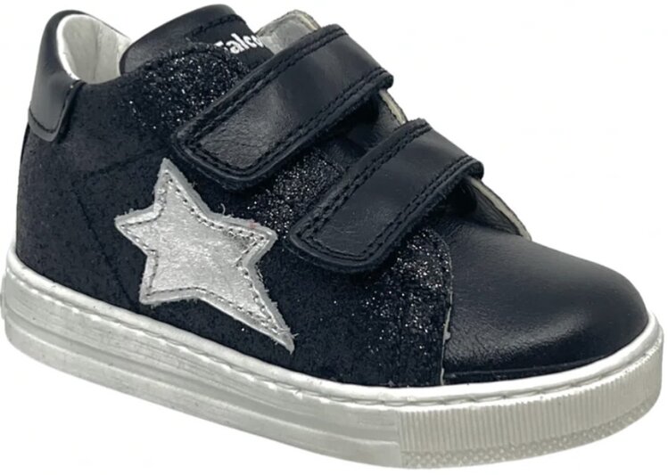 Falcotto Falcotto Toddler Girl's Black Glitter Sasha Sneaker
