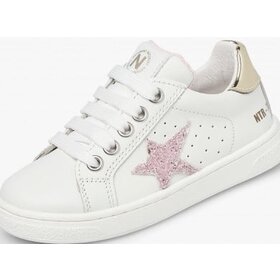 Naturino Naturino Girl's Pin Zip White Pink Sneaker