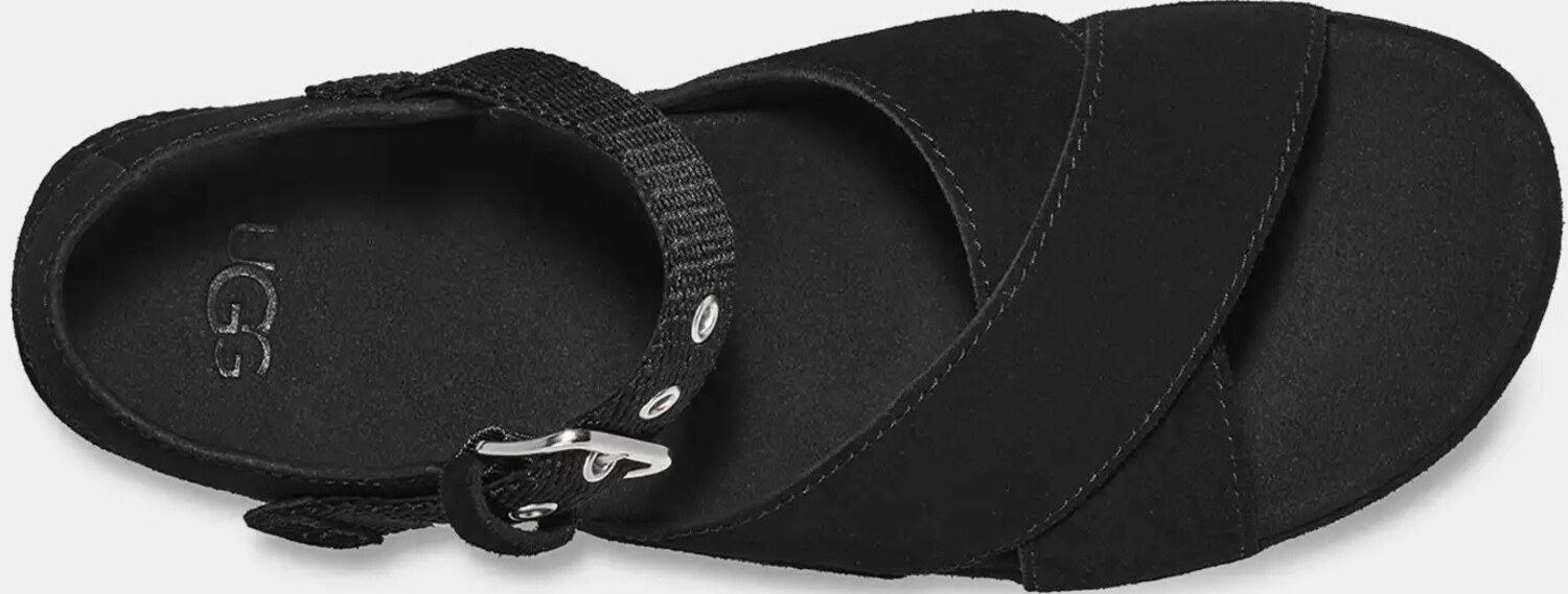 UGG Women's Black Aubrey Ankle Sandal - Continental Shoes