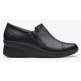 Clarks Clark's Women Suttyn Zip black leather