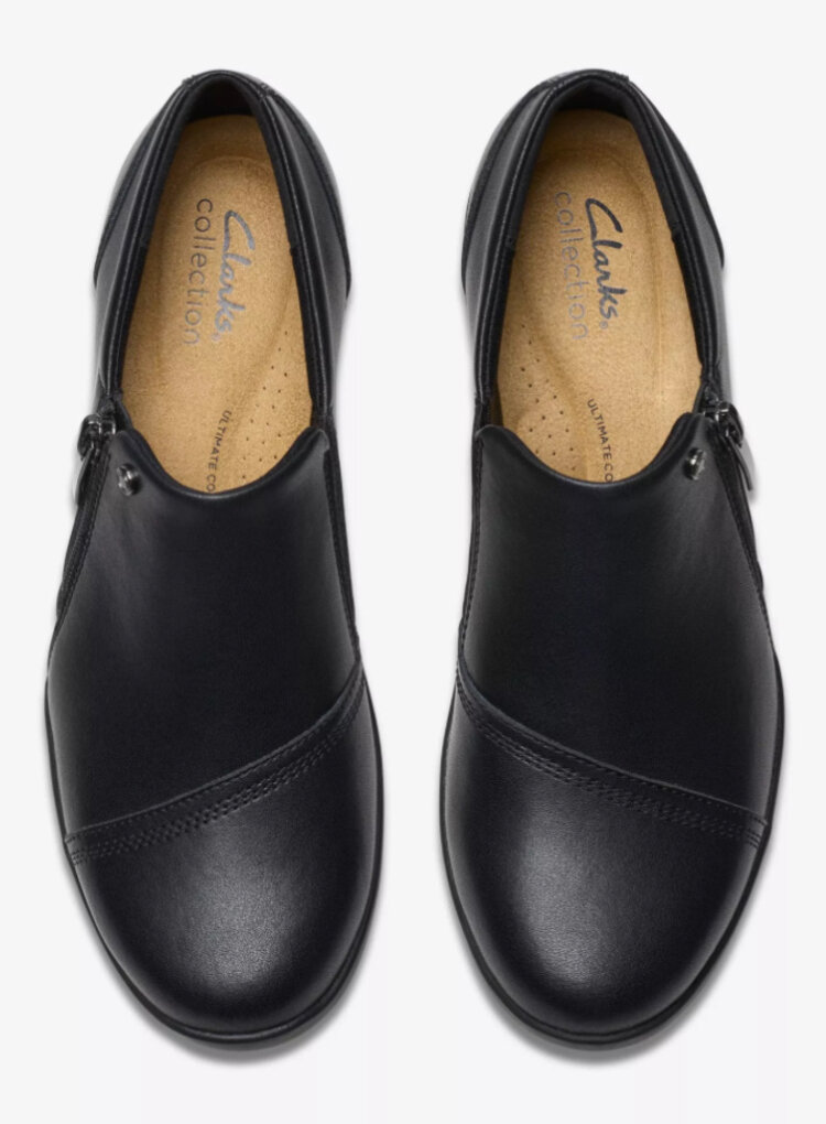 Clarks Clark's Women Suttyn Zip black leather